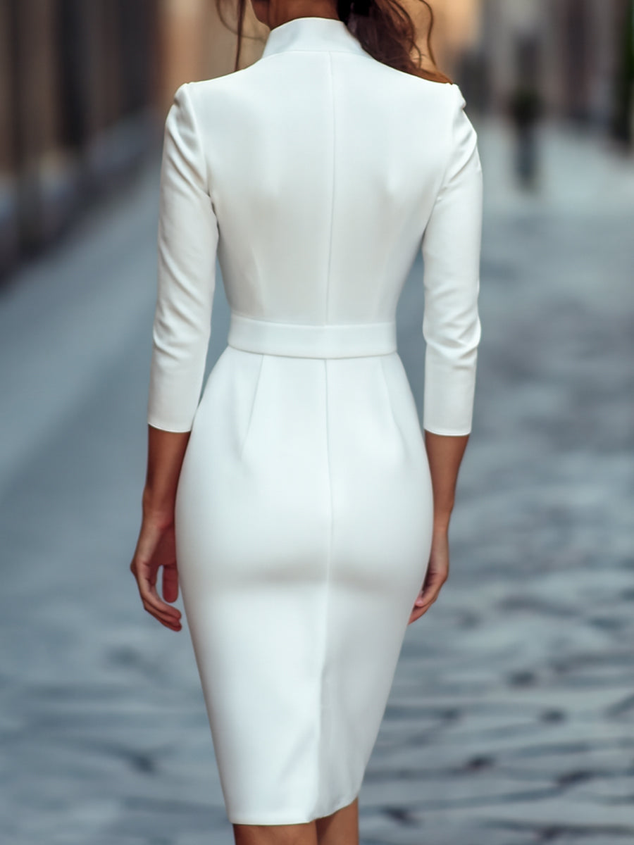 The Vivienne Belted Sheath Midi