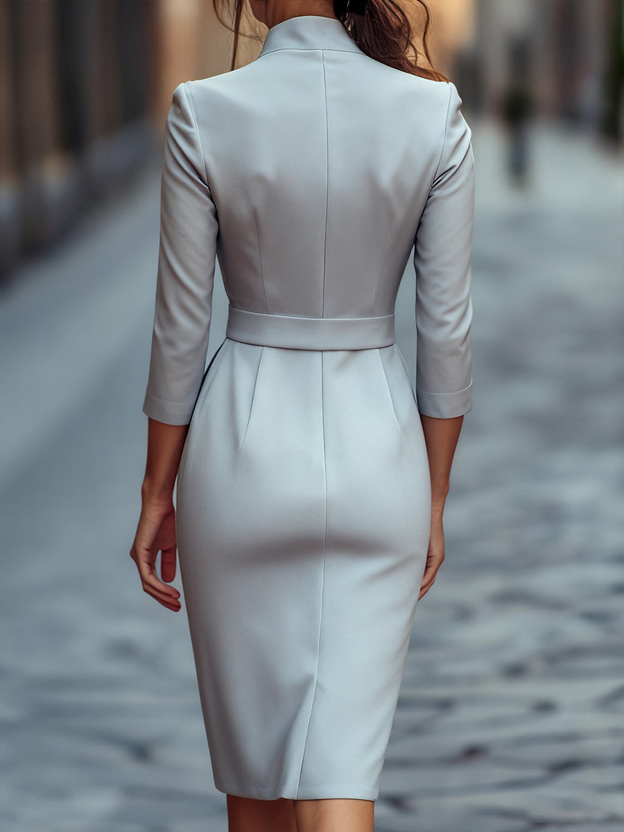 The Vivienne Belted Sheath Midi