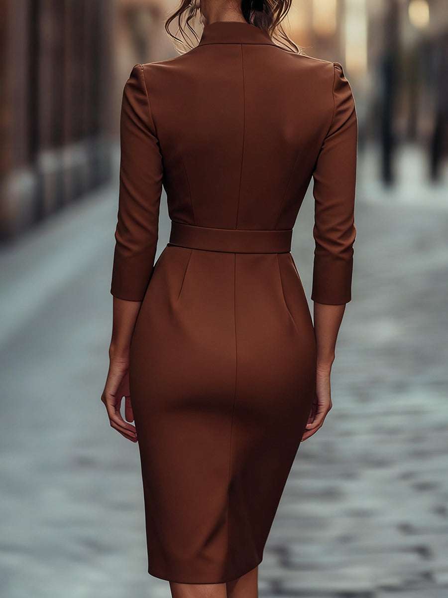 The Vivienne Belted Sheath Midi
