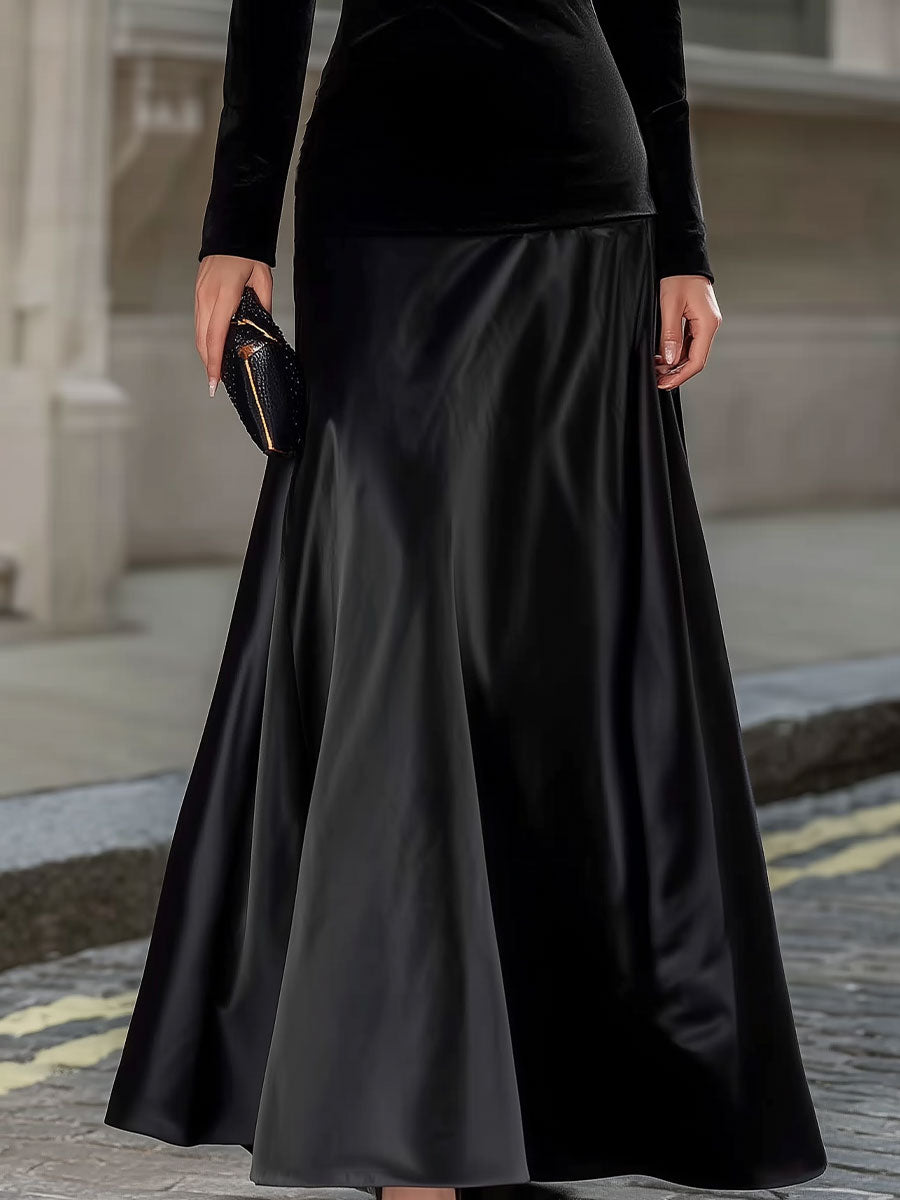 The Vesper Velvet A-Line Gown