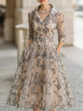 The Elowen Metallic Mesh Midi