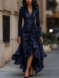 The Marlowe Draped Satin Gown