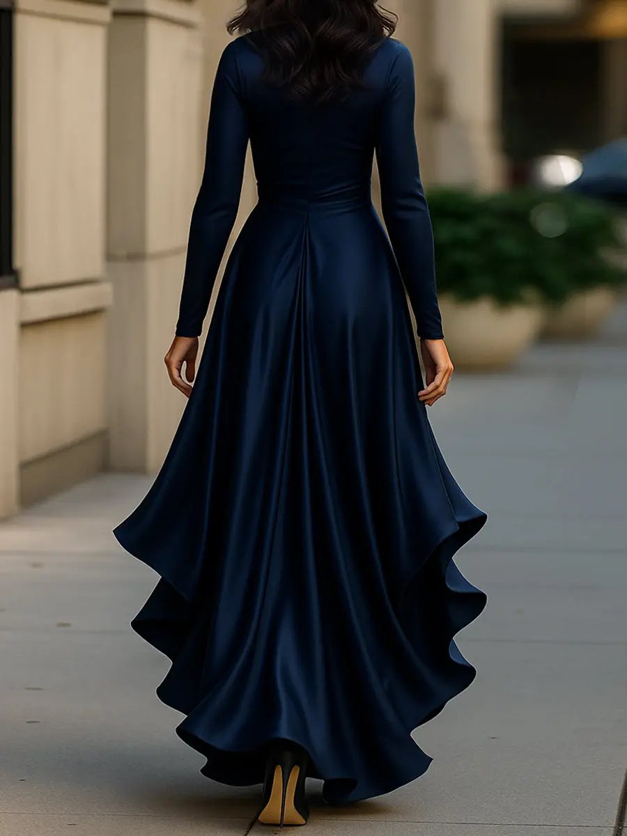 The Marlowe Draped Satin Gown