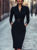 The Vivienne Belted Sheath Midi